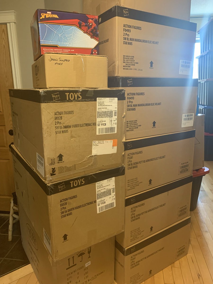 zoltangal's tweet photo. BUSY BUSY BUSY!

Truck drop offs, organization and piles ‘o boxes around ZoltanGal HQ the past few weeks. Must be Expo season 🤣 Calgary Expo / Northern FanCon

#conlife #calgaryexpo #northernfancon #furrybones #horror #popculture #starwars #nerdom https://t.co/oxMNuN06Lo