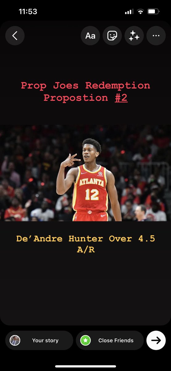 barstoolBlanket's tweet photo. Prop Joes New Package Props: 

Anthony Edwards Over 33.5 PRA
De’Andre Hunter Over 4.5 RA
Mikal Bridges Over 3.5 R https://t.co/caQpNtAEkB