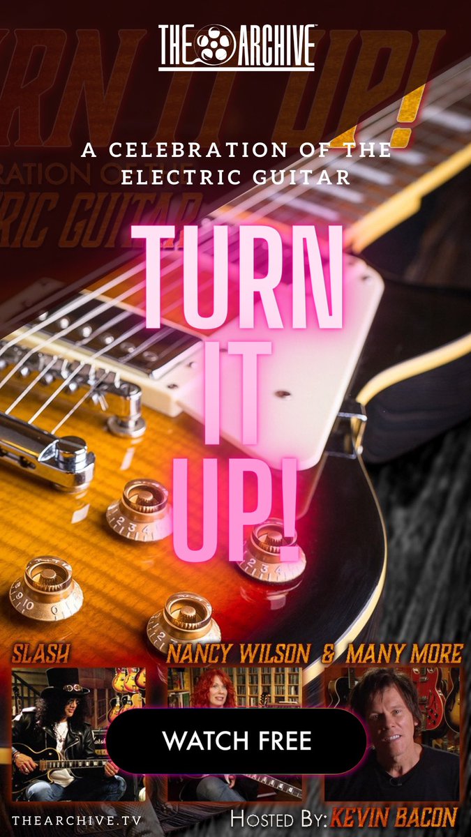 TheArchiveTV's tweet photo. #turnitup is an epic elebration of the #ElectricGuitar 🎸
Stream this killer rock doc, hosted by @kevinbacon for free: https://t.co/mP1xTV0sI3

#Documentary #internationalguitarmonth #shred #guitarist #guitargear 

• follow ig 👉@thearchive_channel 🎸 https://t.co/JdQ6oAWPyQ