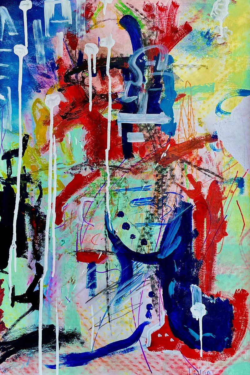 GreyanArt's tweet photo. @aegean2356 This Art piece was created while my 2 year old daughter and I were painting, I didn't stop her from creating this masterpiece.👌 https://t.co/EhegNlf9nd https://t.co/3iGwbOHWf5