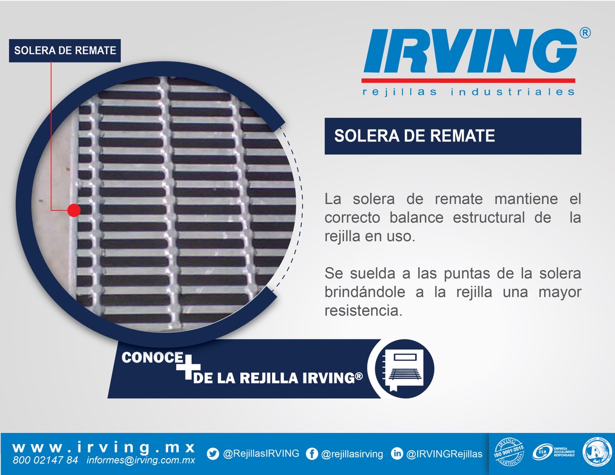 RejillasIRVING's tweet photo. La solera de remate es obligatoria para cargas dinámicas o cargas rodantes, ya que reduce las cargas por torsión que trasmiten las llantas. 📱 8000214784 📨informes@irving.com.mx 
#RejillaIRVING #escuelaIRVING #rejilla #acero #ingeniería #construcción #vialidades #drenpluvial https://t.co/jyCBlTwfsE