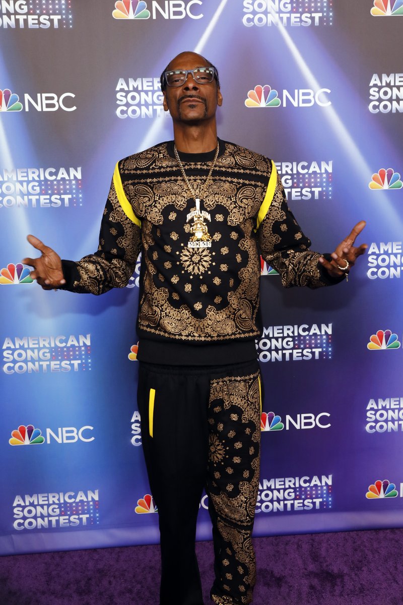 nbc's tweet photo. Just thinking about the #AmericanSongContest legend @SnoopDogg today. 👑 https://t.co/kqYH3ACwIh