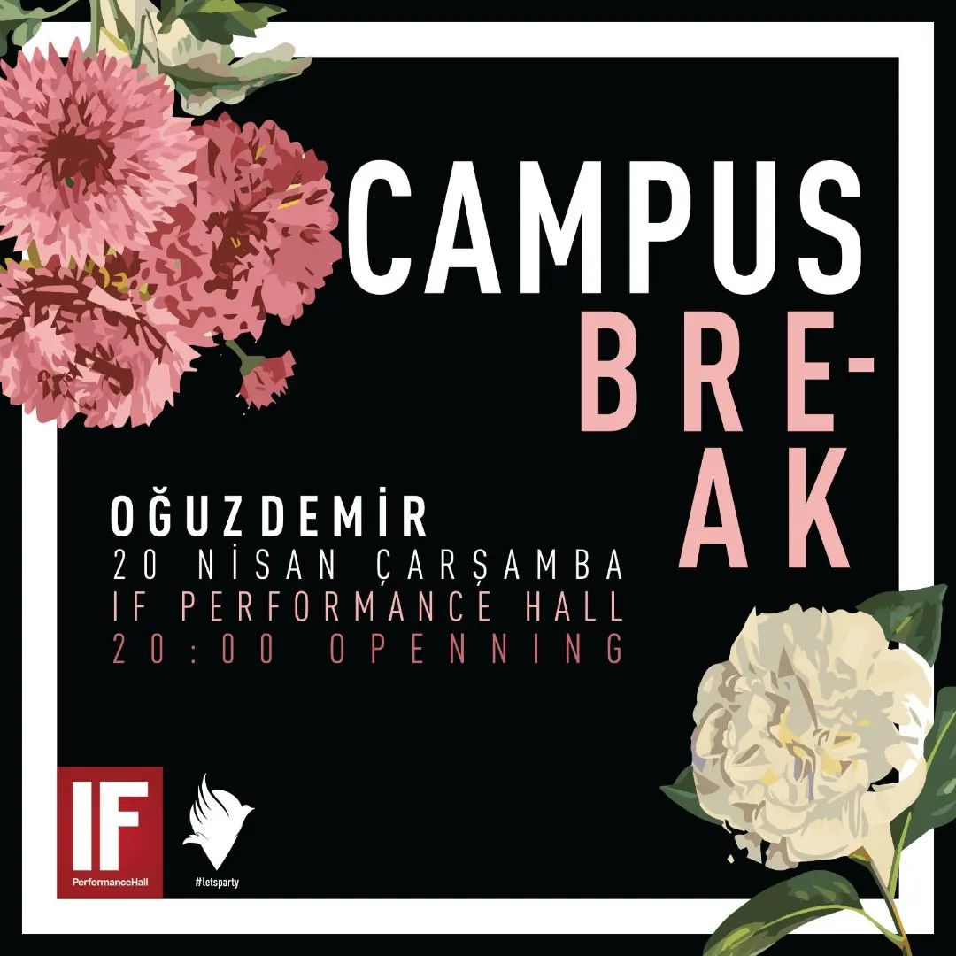 IFPerformance's tweet photo. "CAMPUS BREAK" bu akşamı saat 20'de IF'te!
Biletler https://t.co/YrnsSoxcJM
Sonrasında ise saat 23'ten itibaren "HIPHOP and R&B Night" için sizi IF'e davet ediyoruz...
#IFPerformance #ifperformance #ifperformancehall #Ankara #Concert #GeceIFteBiter #KırmızıyaKoş #CampusBreak https://t.co/GYlHrAUzh1