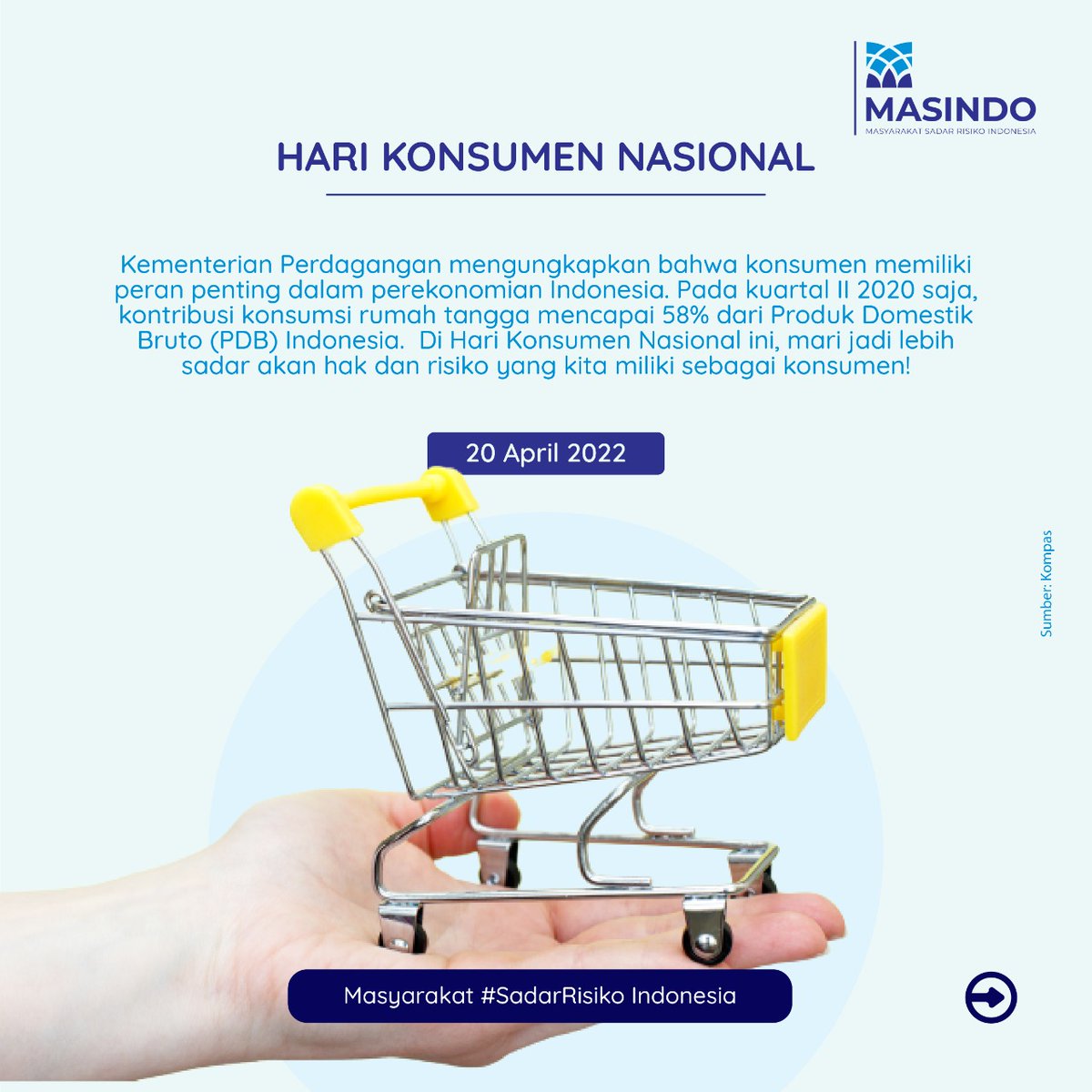 Masindo_Org's tweet photo. Selamat Harkonas!
Hari Konsumen Nasional 20 April 2022.
Yuk cek apa aja sih hak dan risiko yang kita miliki sebagai konsumen?
Salam, #SadarRisiko
#harkonas #HariKonsumenNasional
#dirjen #perdagangan
@BPKN_RI @Kemendag
(Utas) https://t.co/YC0EEDZOtq