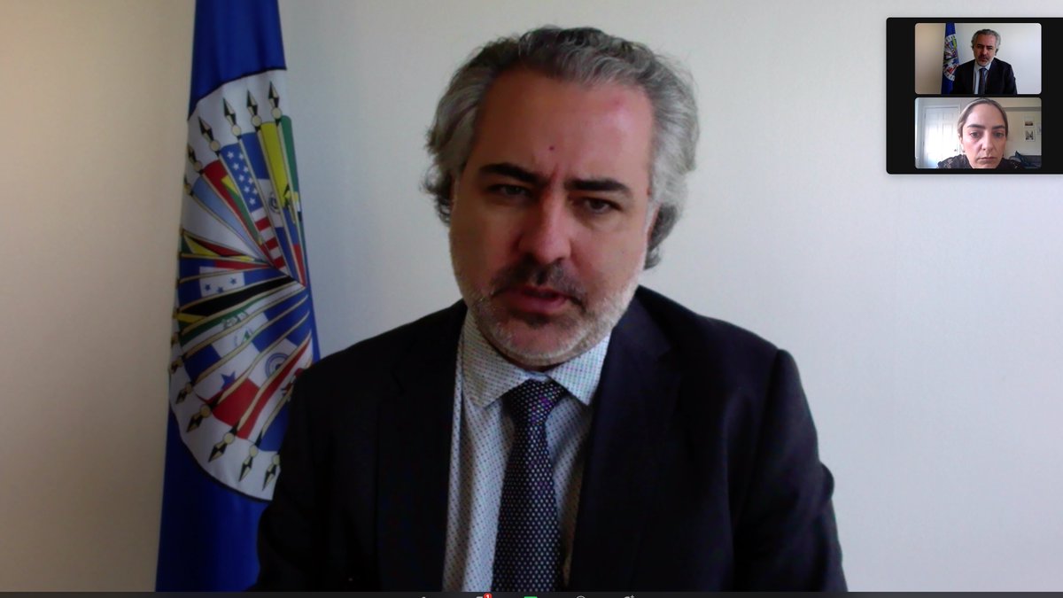 OEAHaiti's tweet photo. As the @SummitAmericas approaches, our SRSG @CristoDupouy and his counterpart in Honduras met with Haitian civil society leaders about the Inter-American system, the OAS and the upcoming Summit. We look forward to the participation of civil society this June in Los Angeles https://t.co/CquxRmJbUL