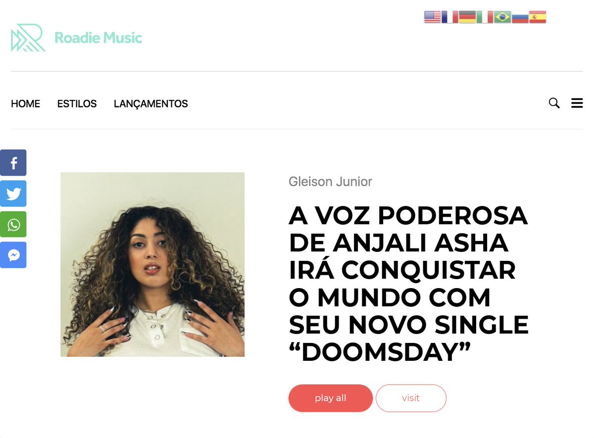 textmerecords's tweet photo. In English: "@anjaliasha_'s powerful voice will conquer the world" 🙌 @roadiemusicmag 

Read the review here: https://t.co/i86pcrmf1S https://t.co/4Rgg0nb3yG