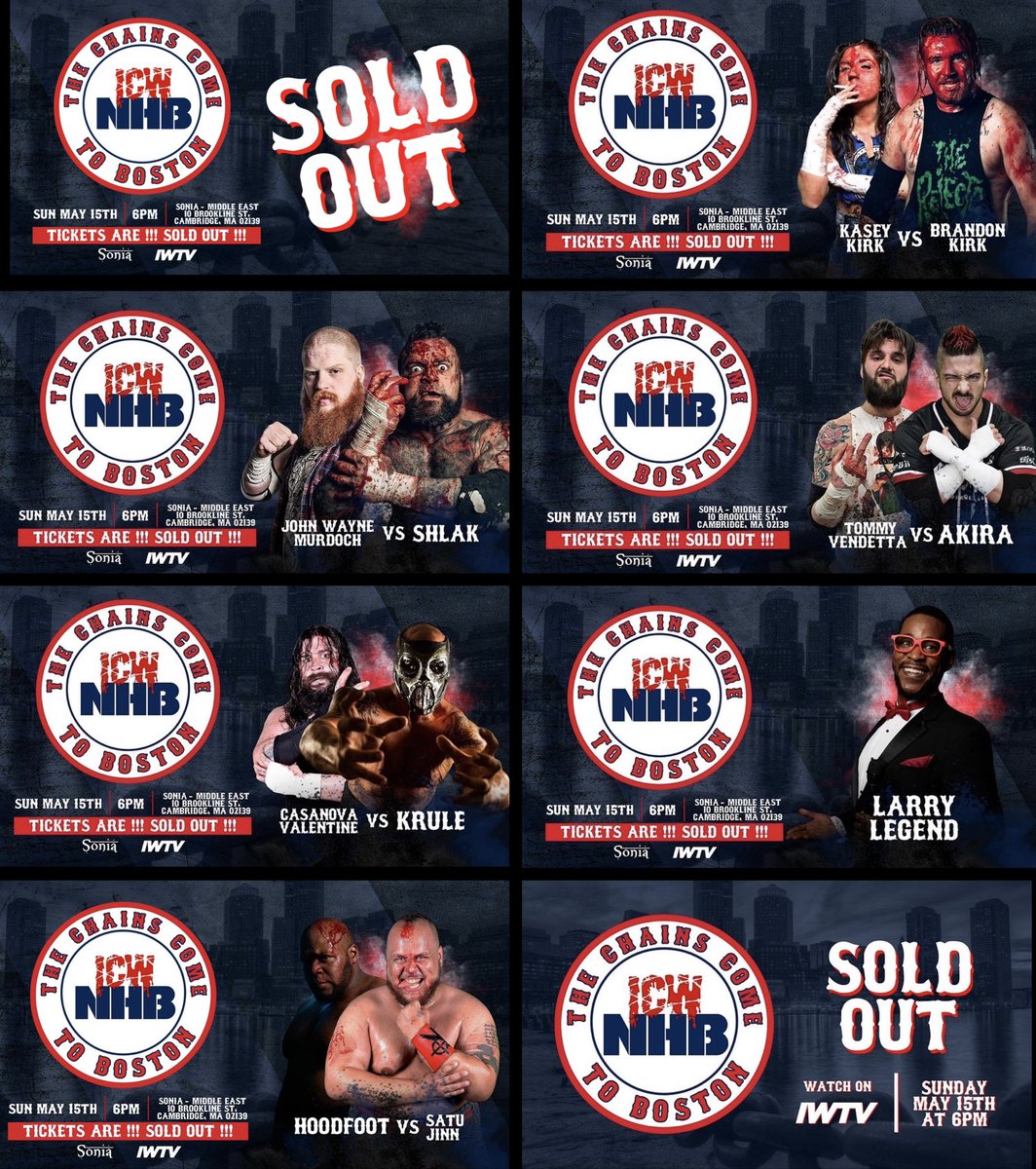 NHBTheChains's tweet photo. 50 RETWEETS and we WILL ANNOUNCE the NEXT FIGHT for #NHB25 

SUPER FIGHT ON DECK!!! 👊

THE CHAINS ⛓ ARE FINALLY 
SHIPPING OUT TO BOSTON!! 

SUNDAY MAY 15th - LIVE! From SONIA 
in CAMBRIDGE MA 6PM BELLTIME! 

TICKETS are SOLD OUT!

Watch LIVE only on IWTV! https://t.co/K7P2H0CXZQ