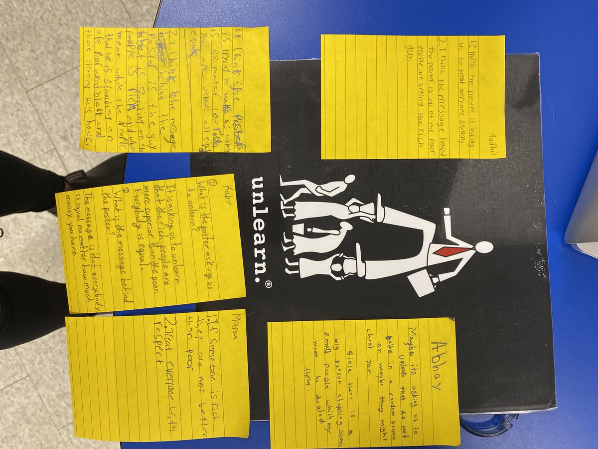 Making connections to inferencing in our everyday lives and how we interpret explicit and implied messages. These <a href="/unlearn_com/">unlearn.</a> posters are so through provoking and powerful.