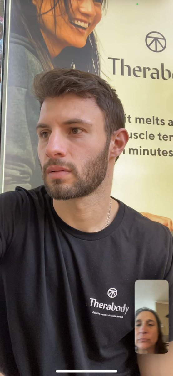 Loisbeth's tweet photo. @IMGmodels my son, who works at Therabody at the shops at Columbus circle. Model material? 6’3, 175 https://t.co/7qMBwOkeoj