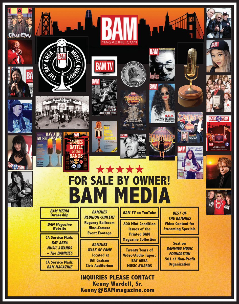 BamMagazine1's tweet photo. Kenny Wardell Sr. has announced that he is retiring and has put BAM MEDIA, in it's entirety, up for sale!  Interested in finding out more?  Contact Kenny@BAMmagazine.com! https://t.co/dFHjH4GHCh