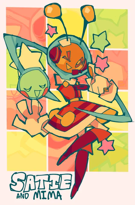 SATIE and MIMA 
sketch of @/IonicIsaac ocs 