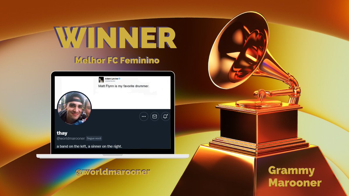 🏆 MELHOR FC FEMININO VAI PARA <a href="/worldmarooner/">thay</a>

#GrammyMarooner 🥇