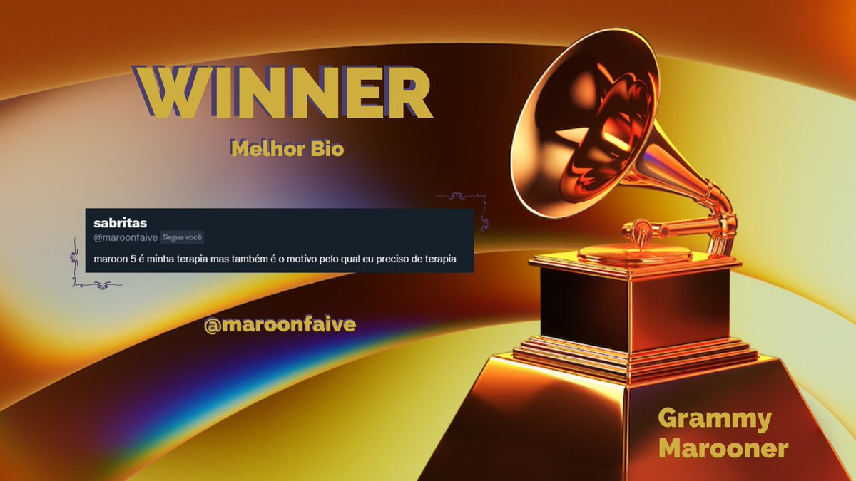 🏆 MELHOR BIO VAI PARA <a href="/maroonfaive/">sabritas</a>

#GrammyMarooner 🥇