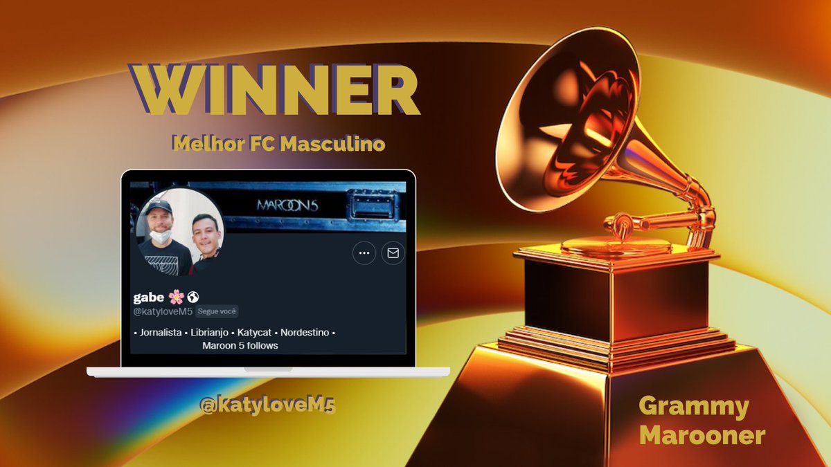 🏆 MELHOR FC MASCULINO VAI PARA <a href="/katyloveM5/">GABE</a>

#GrammyMarooner 🥇