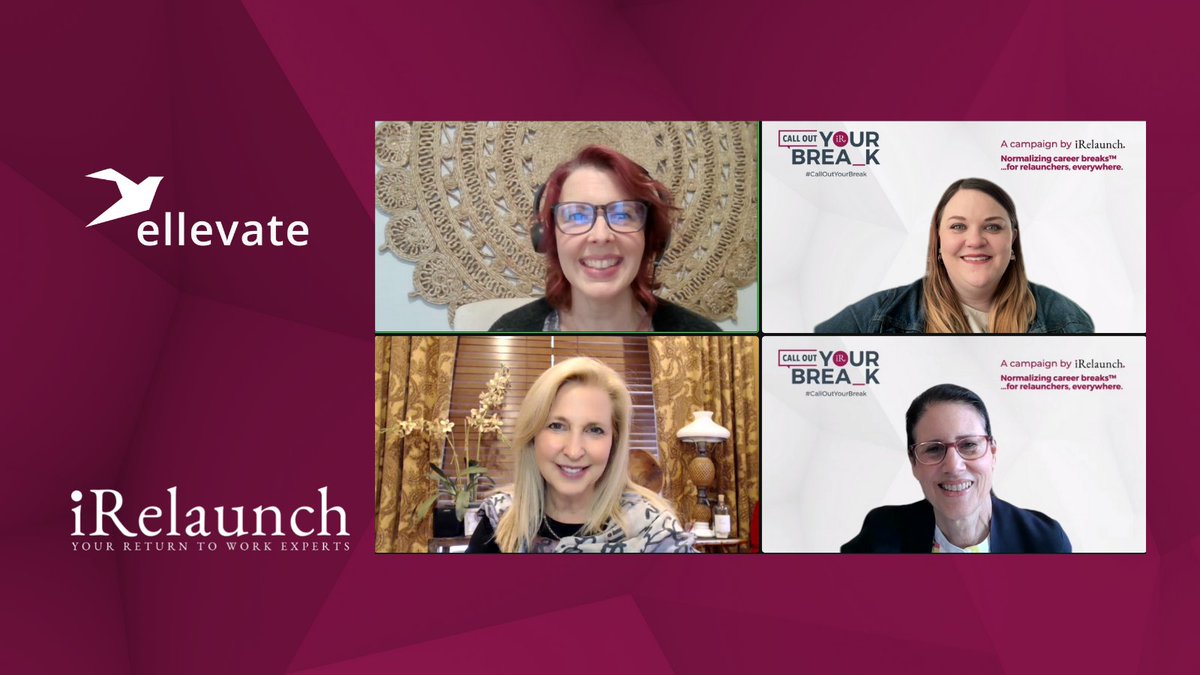 Just wrapped up a great event with <a href="/iRelaunch/">iRelaunch</a> where we discussed the #pandemic’s impact on #relaunching your career and normalizing career breaks with #iRelaunch's Carol Fishman Cohen. #CallOutYourBreak and get the resource guide from today's session here: irelaunch.com/relaunchers/re…