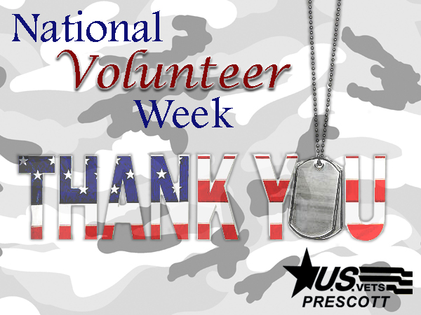 usvetsprescott's tweet photo. This week is National Volunteer Week. We want to THANK all of our volunteers for their time and dedication to the Veterans at U.S. VETS. We greatly appreciate you!

#volunteerweek #usvetsprescott #volunteersrock #weloveourvolunteers https://t.co/XZaPOUykto