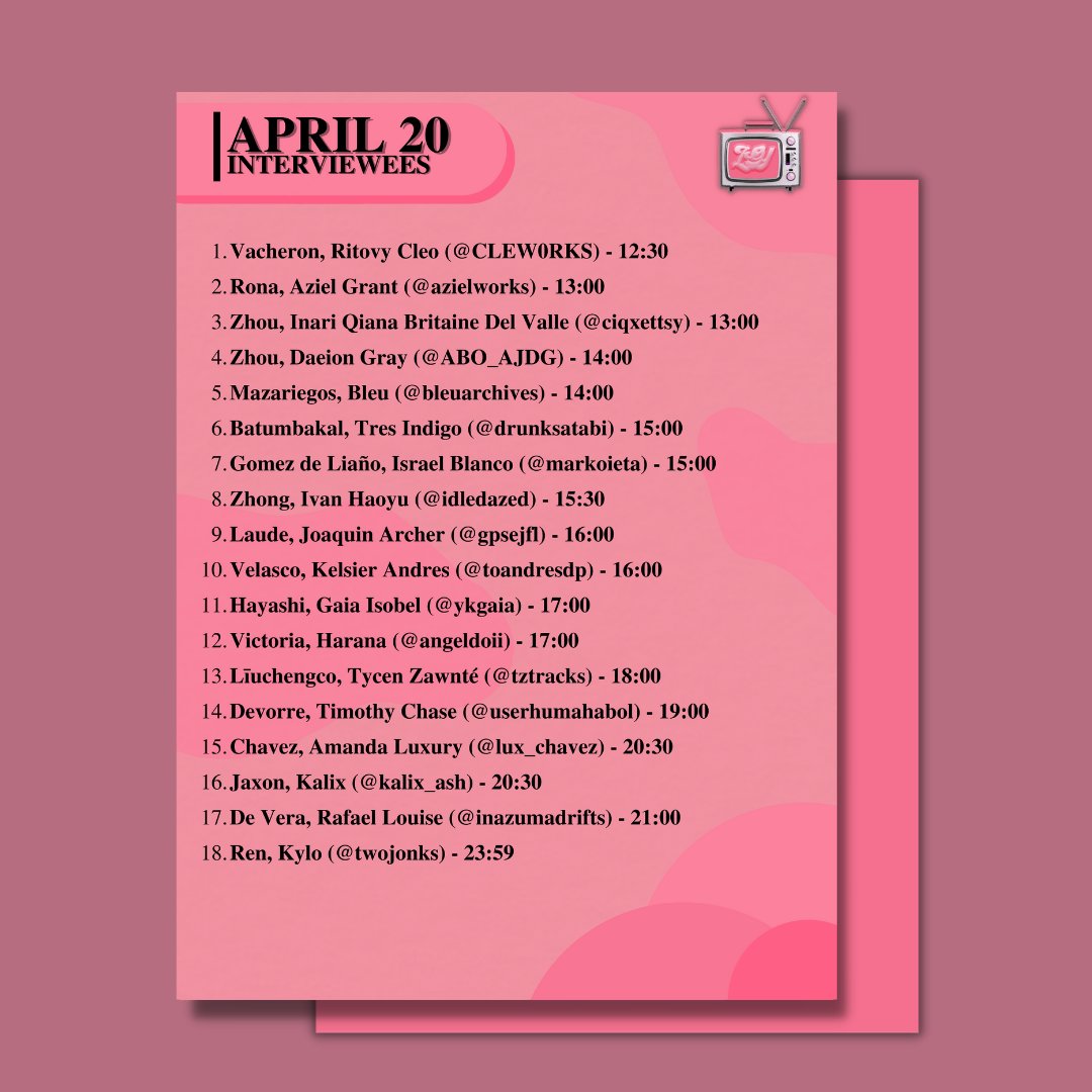 Good morning!

The third and final day of interviews sets its mark today! As per usual, applicants who have scheduled their interviews for today, kindly check your message requests from time to time, and make sure your DMs are open. The panel will be seeing you!