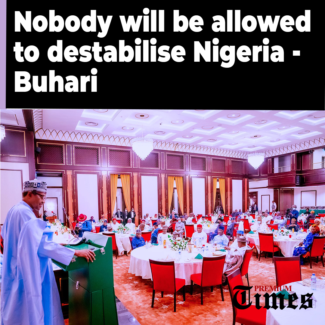 PremiumTimesng's tweet photo. ‘‘We have the land, we have the resources, and we have the people. But I do not know why people will allow themselves to be successfully subverted to destabilise their own country." https://t.co/BFMF3oZ12q https://t.co/pVPmbsNtr0