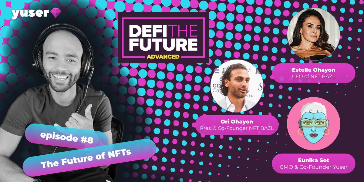reblapp's tweet photo. https://t.co/C48An6NeLM TOMORROW 12pm EST/ 4pm UTC, we have another amazing advanced #DeFiTheFuture session with some very special guests @OriOhayon18 & @estelle_ohayon with our co-founder @eunika_sot and your host @OfficialBigLou!! Don’t miss out, we’ll be talking about NFTs! https://t.co/nq1zEM3ggS