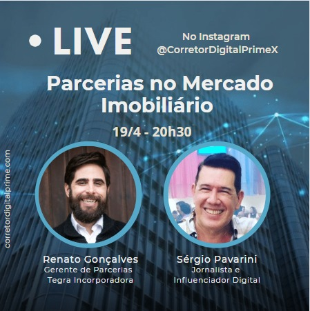 pavarini's tweet photo. Às 20h30 vou conversar com o Renato Gonçalves, Gerente de Parcerias da Tegra, uma das principais empresas do segmento imobiliário.
https://t.co/lmFjgwGaVG
Essas lives parecem desfile das campeãs. Só feras na passarela do Instagram.🎉🍾🏆
#CorretorDigitalPrime https://t.co/SaO1CLPmu7