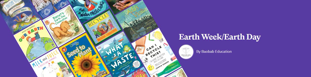 Ms_TatumA's tweet photo. These Earth Day books will help teach readers how to love &amp; care for the earth. If we can instill these good habits from a young age, these actions will become a way of life for our children. https://t.co/7fNFGyj8pQ
#earthday #reading #baobabeducation #readingspecialist https://t.co/4SnnKKvJa4