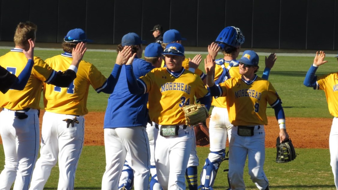 PERSEVERANCE! Congrats to <a href="/MSUEaglesBsball/">Morehead State Baseball</a>, who overcame what appeared to be the impossible today.

With two outs in the 8th inning and trailing 12-4 at home to Ohio, the Eagles hit a solo homer &amp; 2⃣GRAND SLAMS to beat the Bobcats 13-12 at Allen Field.

Never.Give.Up #SoarHigher