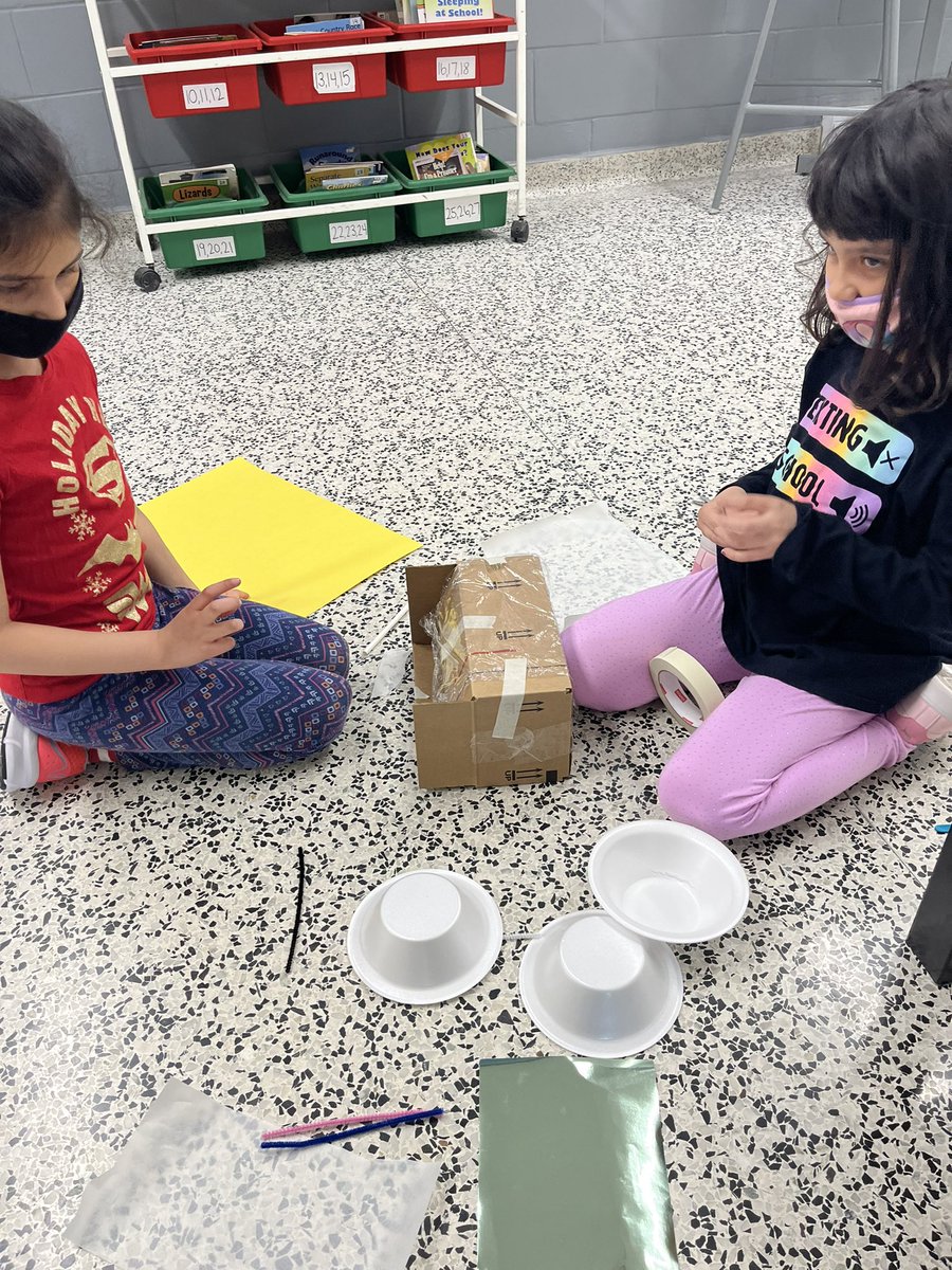 msparent1's tweet photo. Creating bunny houses that will protect their bunny from wind and rain! We had to decide what would repel water. Canβt wait to test them out! @StRoseLimaOCSB #science #materialsandobjects #grade1 π°π https://t.co/xtP40sOgYt