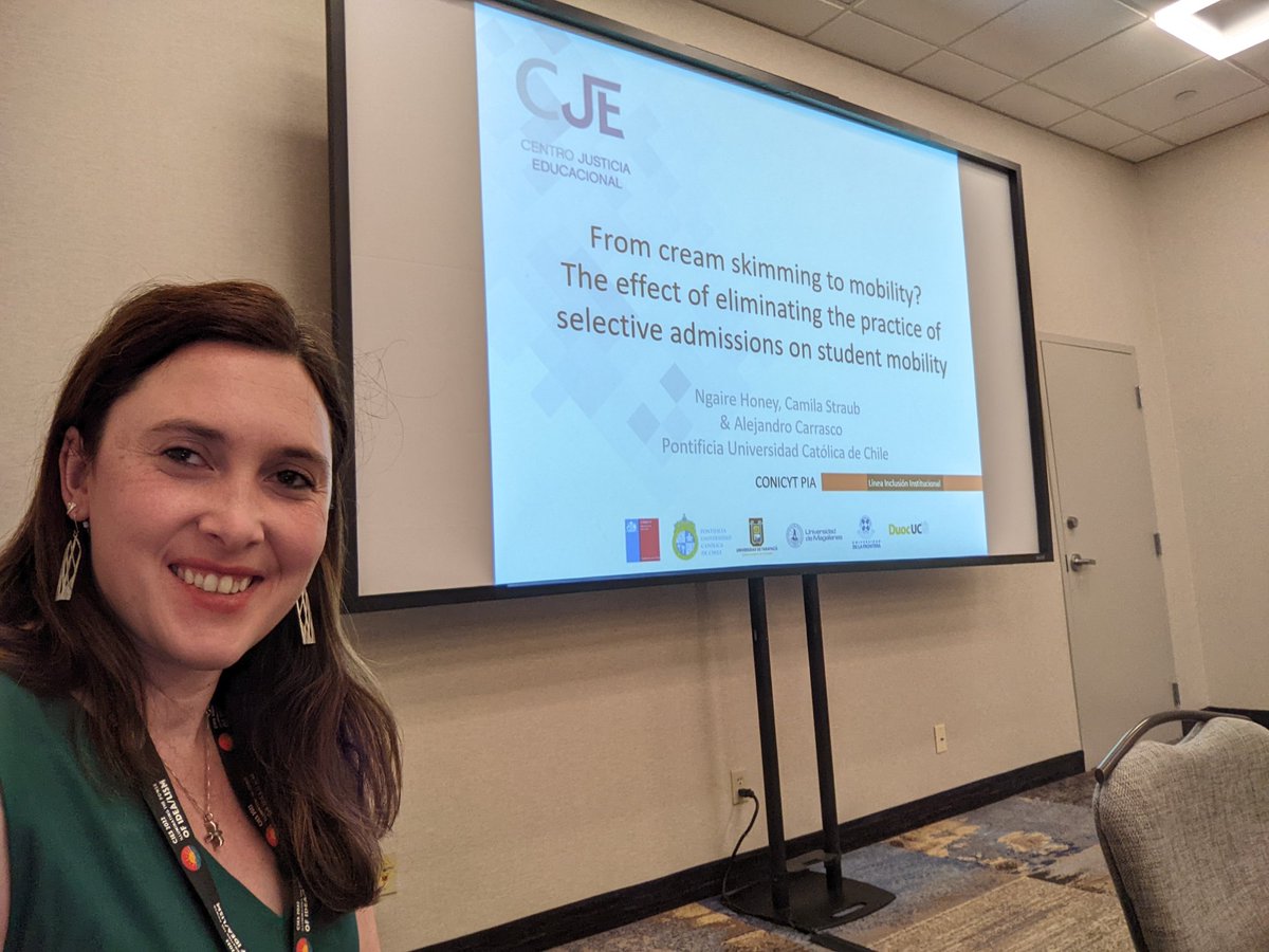 It's nice to be back at an in-person conference presenting on the effect of ending selective admissions on student mobility #CIES2022 <a href="/CentroJusticia1/">Centro Justicia Educacional</a> <a href="/alejcarras/">Alejandro Carrasco</a> <a href="/camila/">Camila</a>