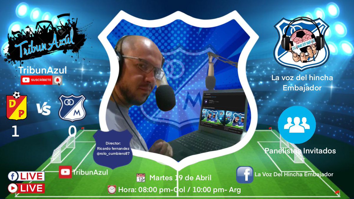 rolo_cumbiero87's tweet image. HOY #VozDelHinchaEmbajador
Pereira 1 - Millonarios 0 en #TribunAzul
-Se perdieron mucho más que 3 puntos, se nos lesionó Vega
-Cuentas para ser cabeza de grupo 
-La obligación de Copa Colombia:  Previa vs Jaguares 
🕖20:00🇨🇴
🕖22:00 🇦🇷