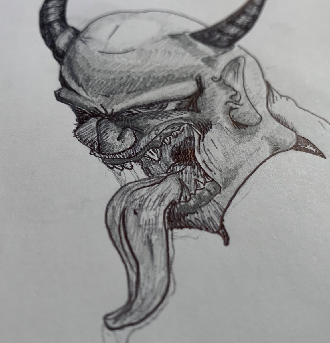 Doodle while wrapping up some meetings 👿 . #art #nft