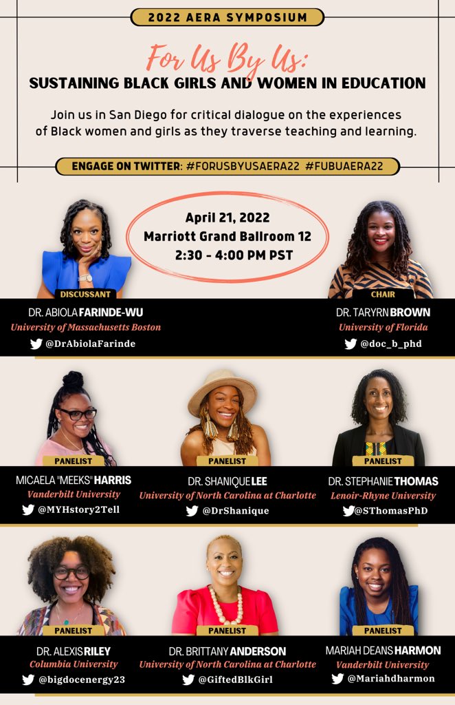 See y’all in San Diego! 👩🏾‍🏫👩🏾‍🎓👩🏾‍💻 #AERA2022 #FUBUAERA22 #FORUSBYUSAERA22