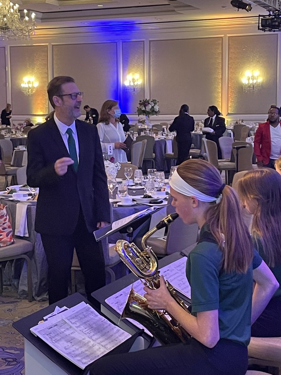 Does this man ever take a night off?  St Joe Cottleville jazz band is our entertainment tonight at the Archbishop’s Gala. ⁦<a href="/SDHS_performing/">SDHS Performing Arts</a>⁩