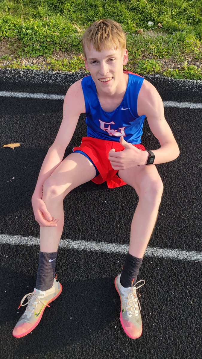 New school record 3200 meter run. 9:48.94
Chase Sorrell