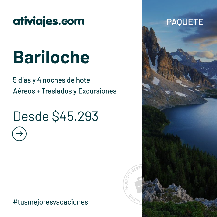 ativiajes's tweet photo. 🏔😏🏔😏🏔
¡Buen martes!
Hoy les traemos una posibilidad única para viajar a Bariloche
Salida 12 de mayo $45.293
Más info y salidas en:
https://t.co/JBT45R9oep
#tusmejoresvacaciones #ativiajescom https://t.co/08WAnkVIGS