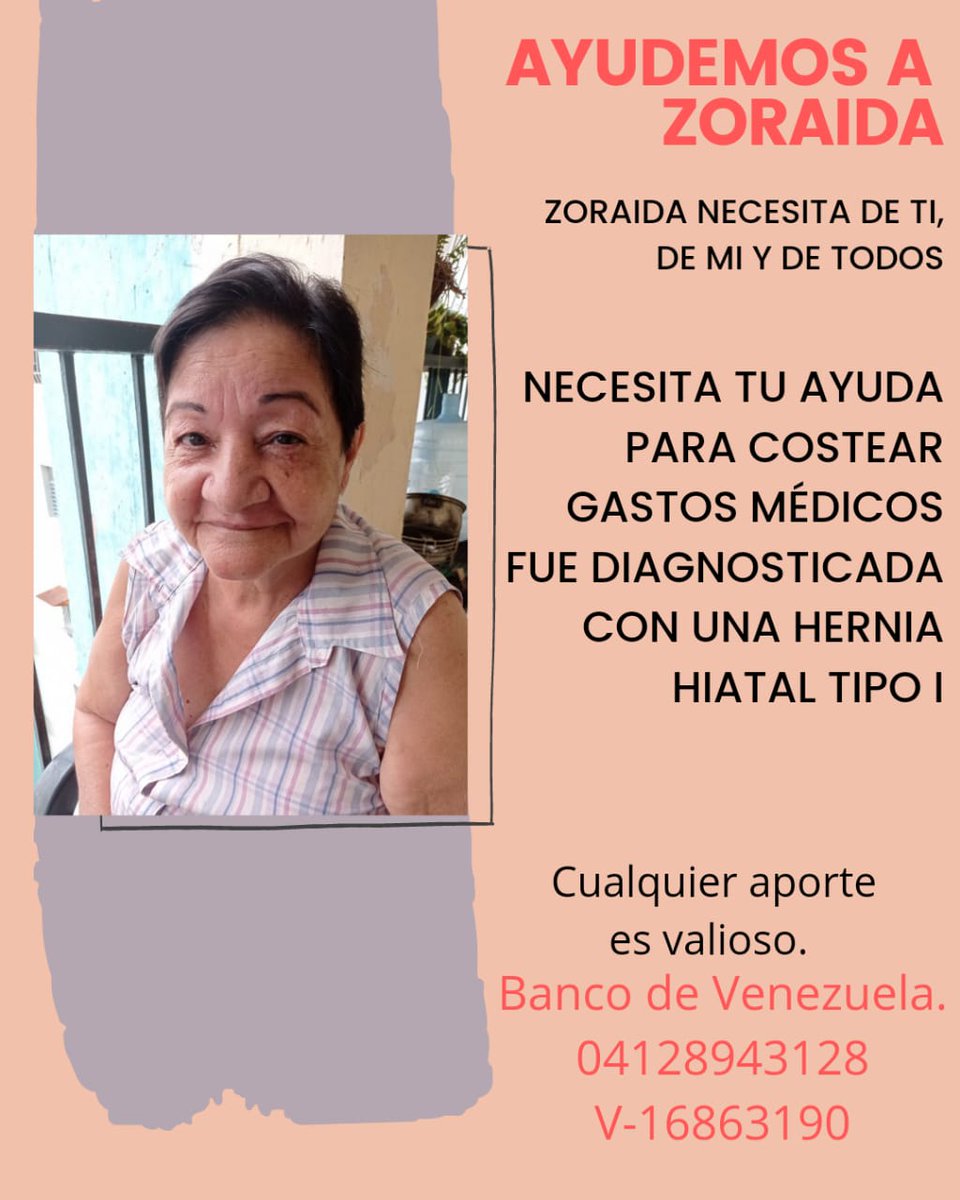 Hola, les presento a mi mamá. Diagnosticada con hernia hiatal, y posible CA gástrico. Ella está determinada a mejorar su salud y yo a ayudarla para brindarle bienestar y calidad de vida. Les agradezco con el 🤍 ayudarme a difundir.