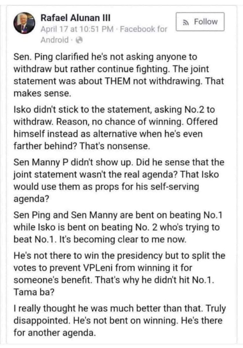 DennisD95184126's tweet photo. @djakasss Raffy Alunan said it well https://t.co/kksjRNL5r7