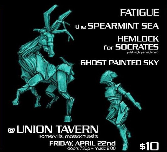 ghostpaintedsky's tweet photo. Our next show is this Friday 4.22.22 at Union Tavern in Somerville, MA with @ForHemlock, The Spearmint Sea, and Fatigue. Doors at 7:30, $10 cover. https://t.co/6LEWcWq3GR