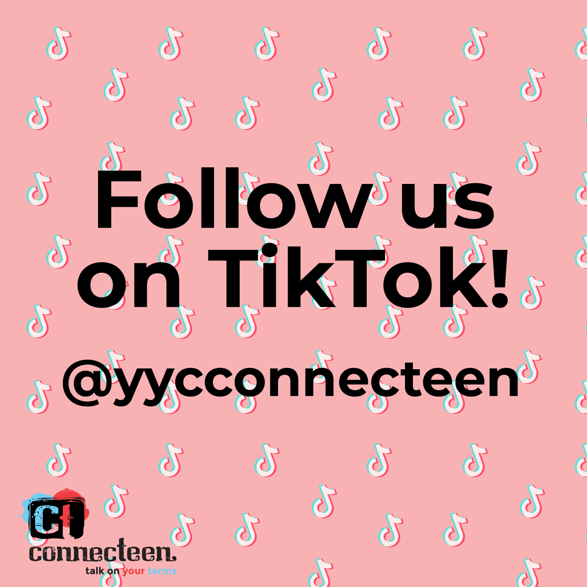 Hi 👋 we're on TikTok now! Follow yycconnecteen for mental health tips, info about CT, volunteering and more. 🤗

Follow: tiktok.com/@yycconnecteen