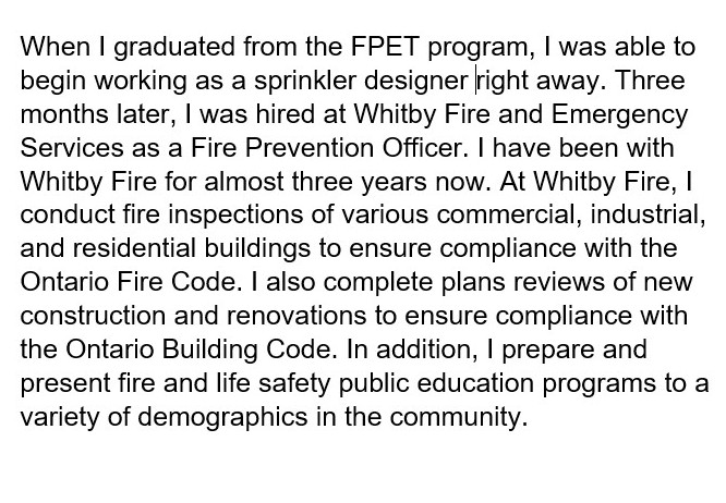 SenecaFire72's tweet photo. #AlumniApril #whitbyfire 
Name: Gavin Spurrell
Program: FPT
Graduation: 2019
Career: @WhitbyFire Fire Prevention Officer

@SenecaCollege graduates save countless lives at work each day.
https://t.co/zi5GkVS29w
#SenecaAlumni #SenecaFire50th #Since72 https://t.co/HFXbDuEhzI