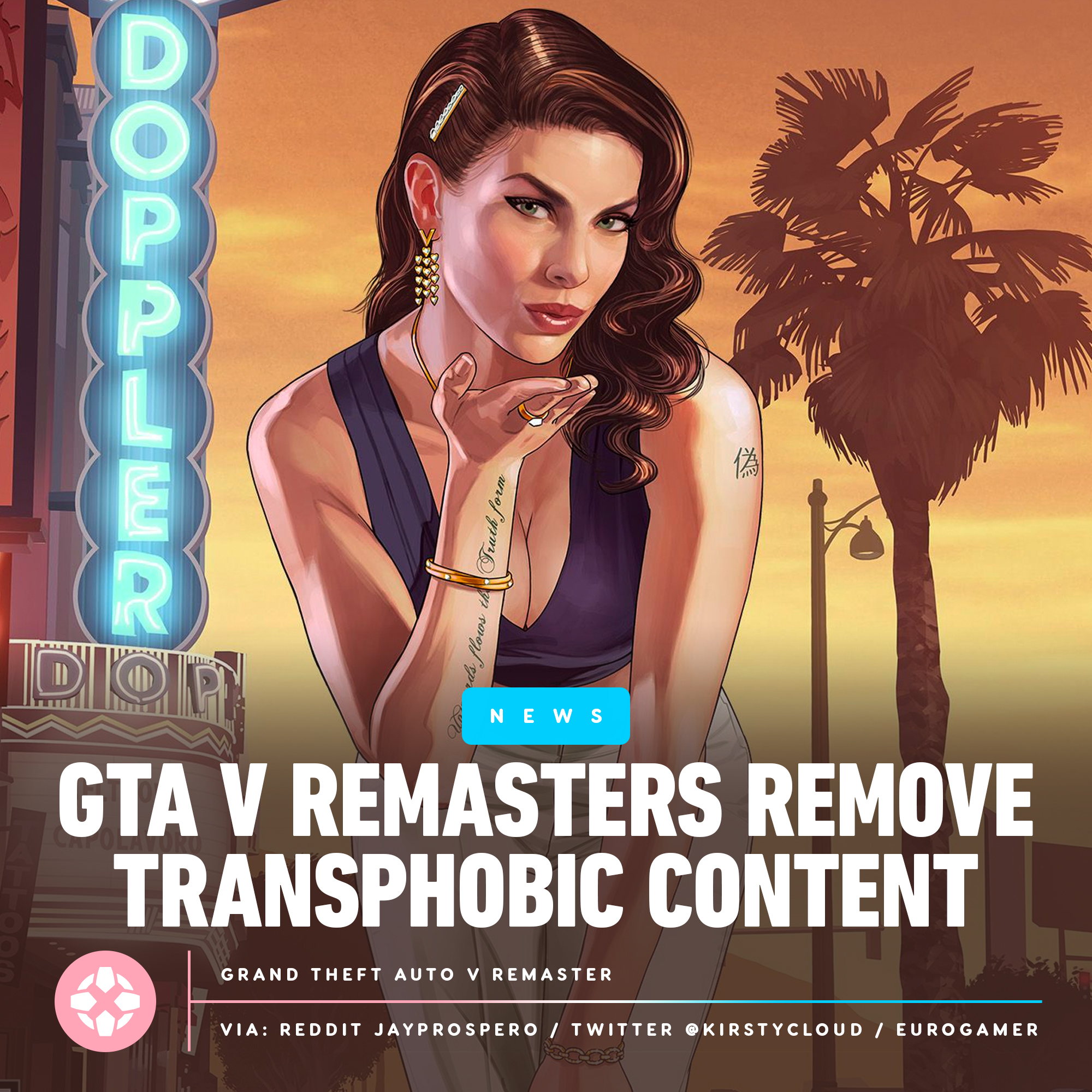 IGN on X: GTA 5 Remastered, which is now out on next-gen consoles, has  seemingly removed many negative depictions of trans people from the game,  including NPCs, an arcade item, and transphobic