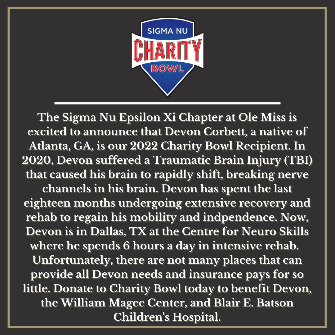 OleMissSigmaNu's tweet image. Hey @Lane_Kiffin the 🐐 Saban already called dibs on singing the National Anthem at Charity Bowl, but we are still looking for a coin toss expert. You free? Incredible event on Thurs, April 28 at 6:30PM in the Vaught supporting incredible causes. Donate: sigmanucharitybowl.com
