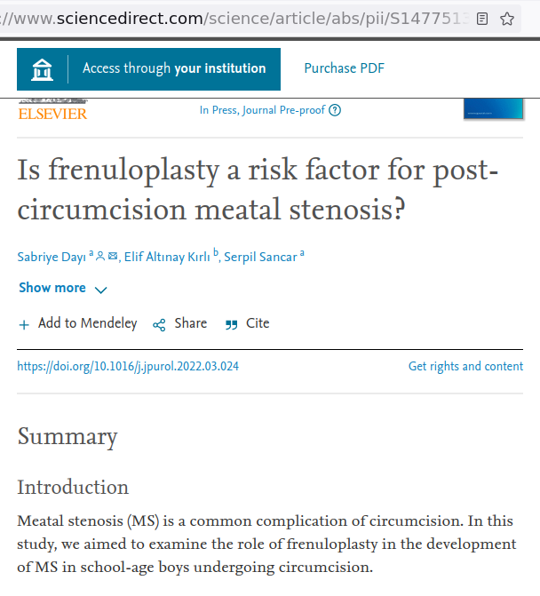 TheGuardianAn15's tweet photo. Compare and contrast!

#BrotherK,  June 2021
MED SCHOOL REMOVES INCRIMINATING EVIDENCE of COMMON #CIRCUMCISION #COMPLICATION
Johns Hopkins Medicine deleted this article from its website. 
https://t.co/rpHAaarRnx

Science direct, 18 April 2022
https://t.co/0H9xUjrvD1
#MedicalFraud https://t.co/zpmttBb1dh
