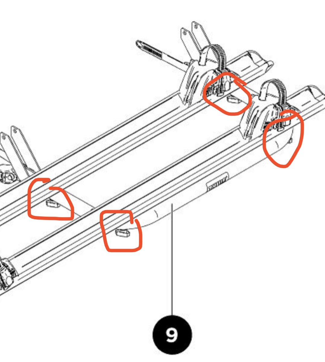 AdamHendren's tweet photo. @Thule It only gives me the option to purchase this entire piece but I just need the small knob that tightens the track down. Would love help. https://t.co/c1v3vbV0MX