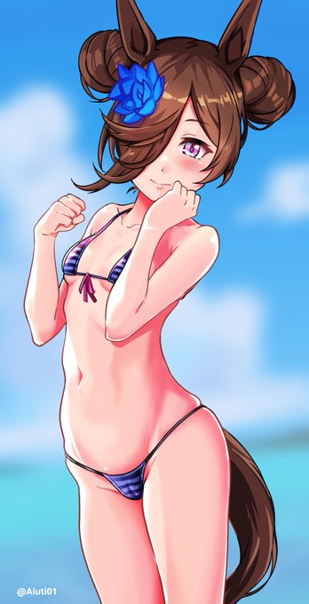 ライスシャワー X 縞々マイクロビキニ 