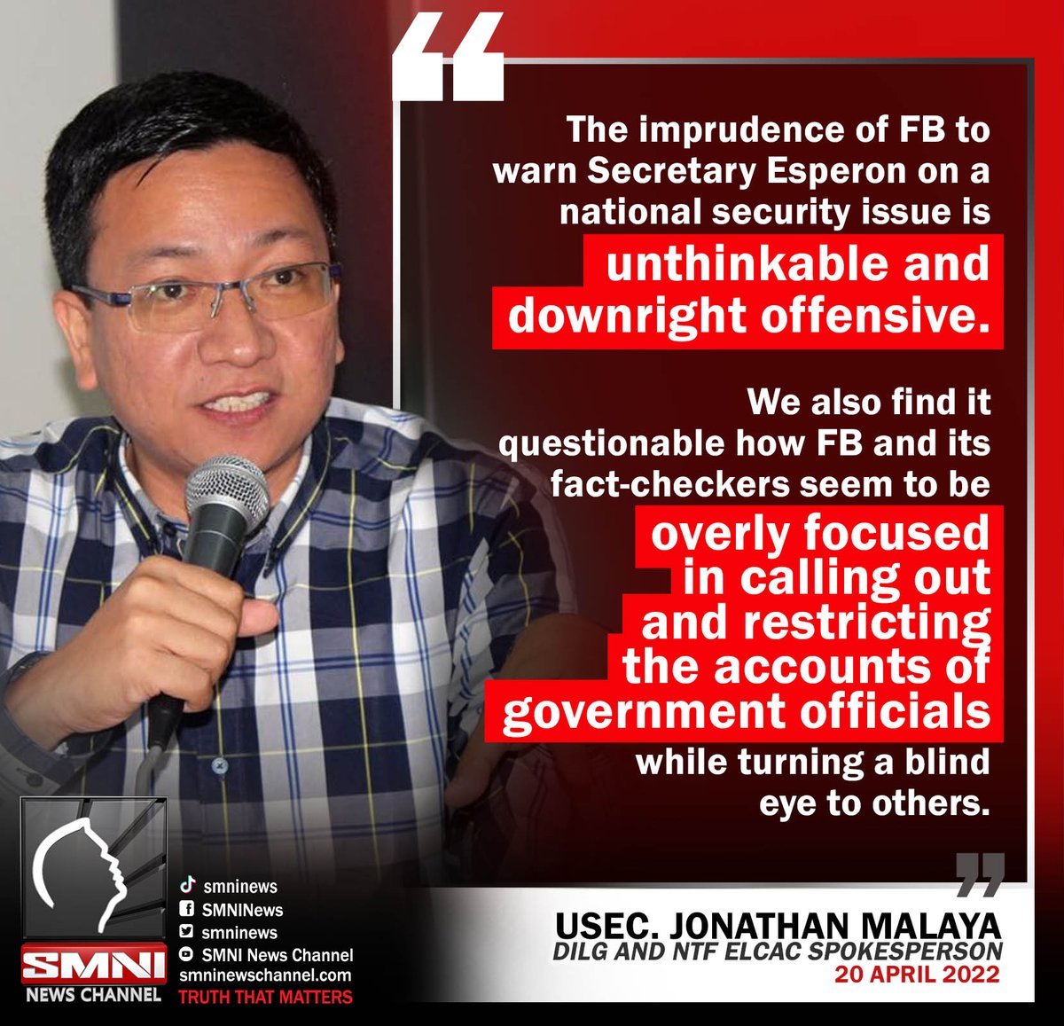 smninews's tweet photo. DILG denounces Facebook and its biased fact-checkers https://t.co/RU0JFnS5hm