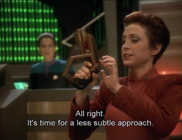seaconfused's tweet photo. Deep Space Nine is trending. Time for another reminder that in 2022 we still don't have ANY upscale, HD, 4K, whatever for this masterpiece #StarTrekDS9 #DS9 #DeepSpaceNine Shame for the owners of the franchise! https://t.co/O1N8gMp6K8