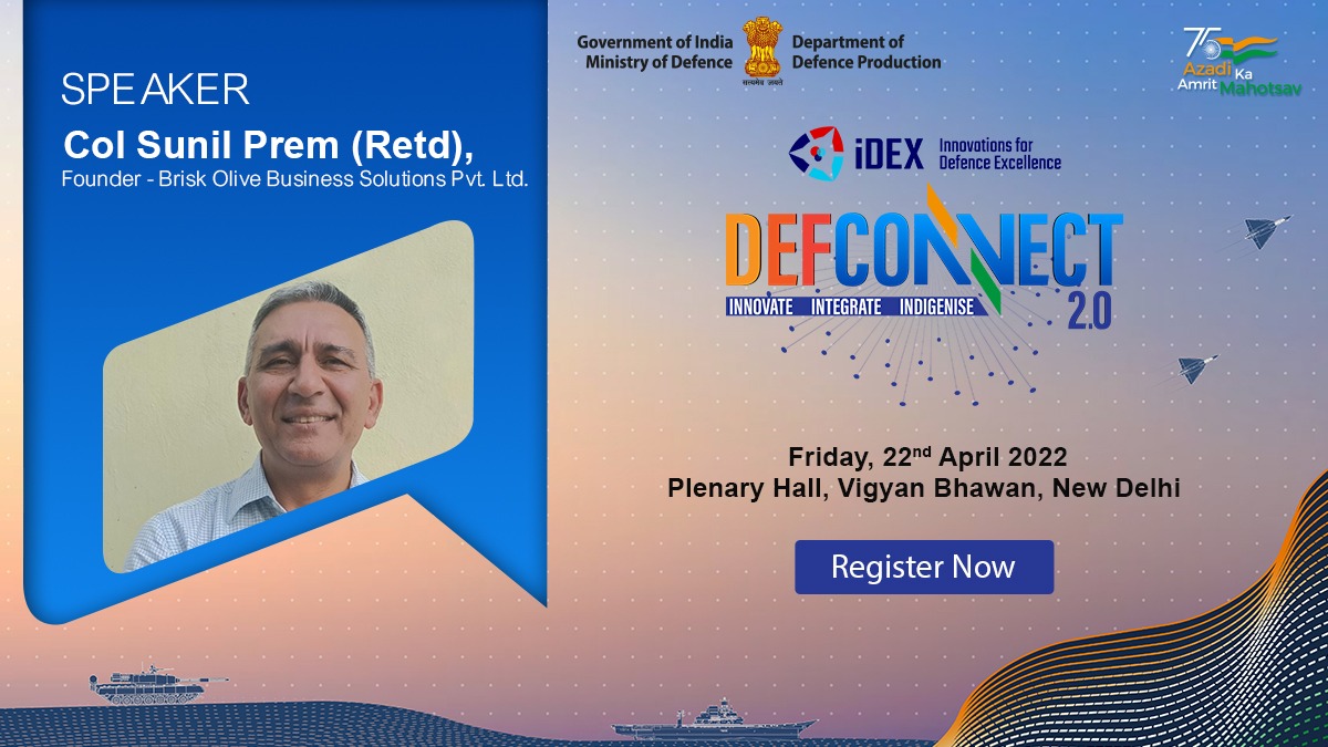 India_iDEX's tweet image. Get #DefenceInsights through Panel Discussion at #DefConnect2.0 with our eminent subject matter experts Mr Rajinder Bhatia, President &amp;amp; CEO, Defence, Kalyani Group and Col Sunil Prem (Retd) - #iDEX Grant Winner
@DefProdnIndia @sjaju1 @KSSLindia 
Visit🔗:idex.gov.in