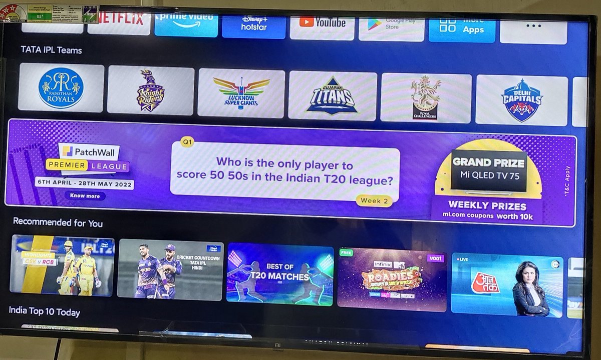 ayushbagri's tweet photo. @XiaomiTVIndia Ans) SHARDUL THAKUR 🥳🙏🤩💖

#PatchWallPremierLeague #PatchWall #XiaomiTV #RedmiTV 
@XiaomiTVIndia https://t.co/mCikQmD8p3