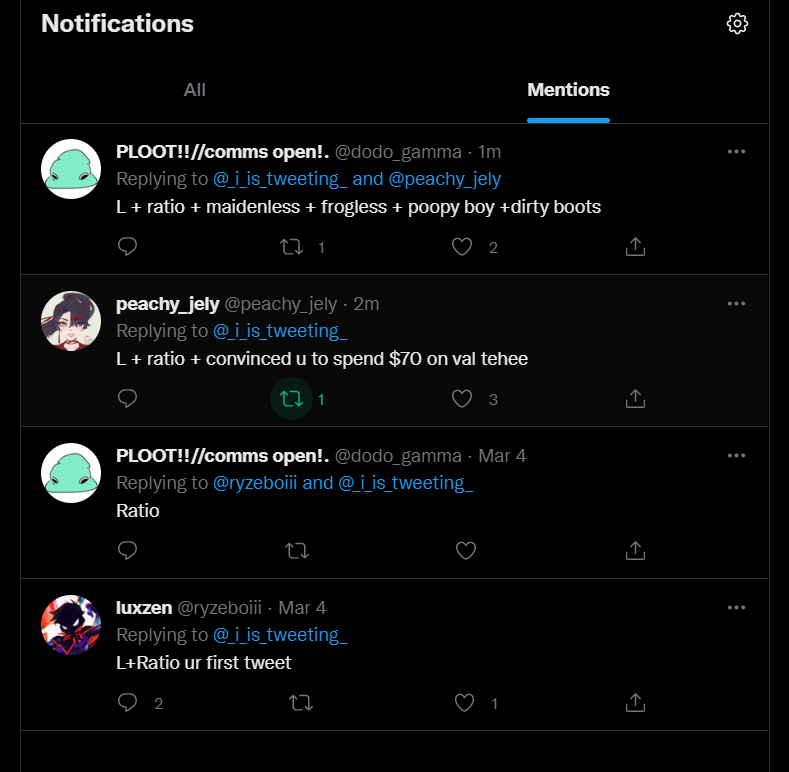 I've had twitter for 2 months and I've only been ratioed
S A D G E